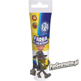 Farba plakatowa w tubkach 30ml szkolna biała 83110904 ASTRA