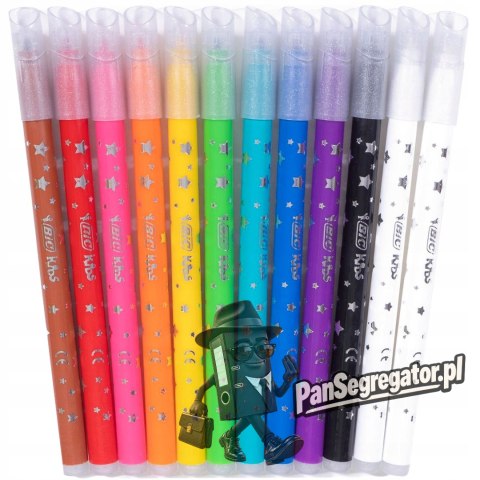 Flamastry 10+2 BIC KIDS COLOUR ERASE 9202953 Magic Felt Pens