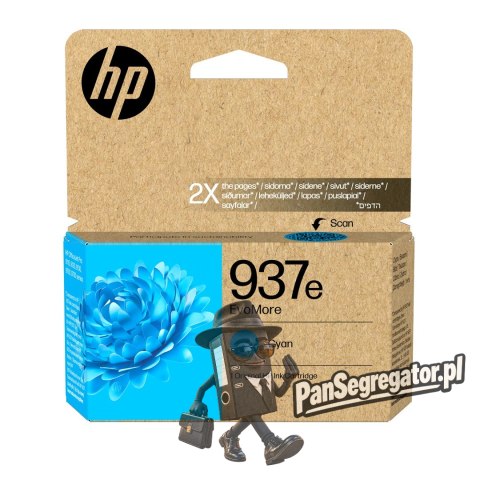HP Oryginalny błękitny tusz 937e EvoMore