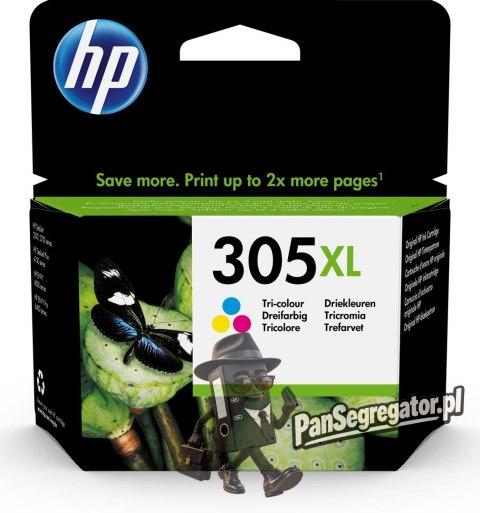HP Oryginalny trójkolorowy wkład atramentowy o dużej wydajności 305XL
