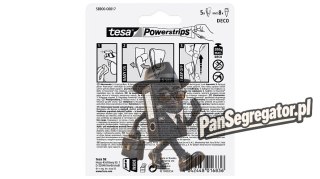 Haczyki samoprzylepne POWERSTRIPS Deco (5szt.) blister 58900-00017 TESA