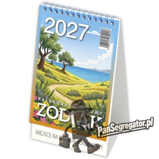 Kalendarz biurowy ZODIAK H6 stojący pionowy 118x193mm 2027 TELEGRAPH