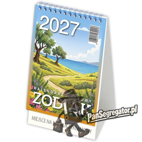Kalendarz biurowy ZODIAK H6 stojący pionowy 118x193mm 2027 TELEGRAPH