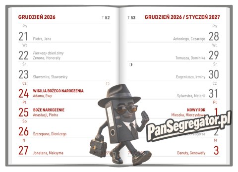 Kalendarz kieszonkowy A7 oprawa PCV 2027 A7036B -MIX Wokół Nas