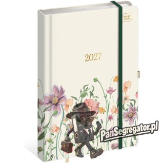 Kalendarz książkowy 2027 A5 192 Metallic Flowers INTERDRUK