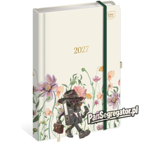 Kalendarz książkowy 2027 A5 192 Metallic Flowers INTERDRUK
