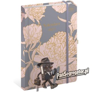 Kalendarz książkowy 2027 A5 384 Metallic Peony INTERDRUK