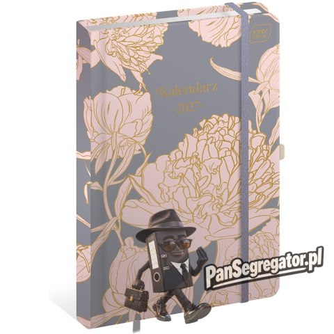 Kalendarz książkowy 2027 A5 384 Metallic Peony INTERDRUK