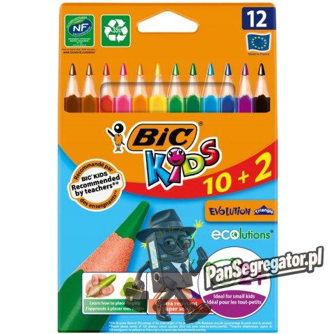 Kredki EVOLUTION TRIANGLE 10+2 8871463 BIC