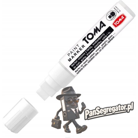Marker olejowy JUMBO biały 15x8mm TO-443 TOMA