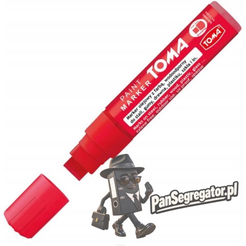 Marker olejowy JUMBO czerwony 15x8mm TO-443 TOMA