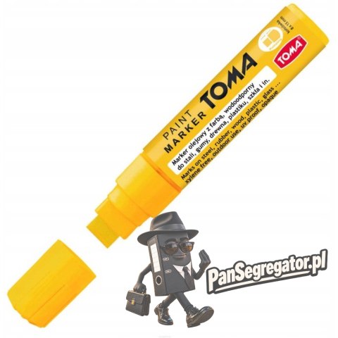 Marker olejowy JUMBO żółty 15x8mm TO-443 TOMA