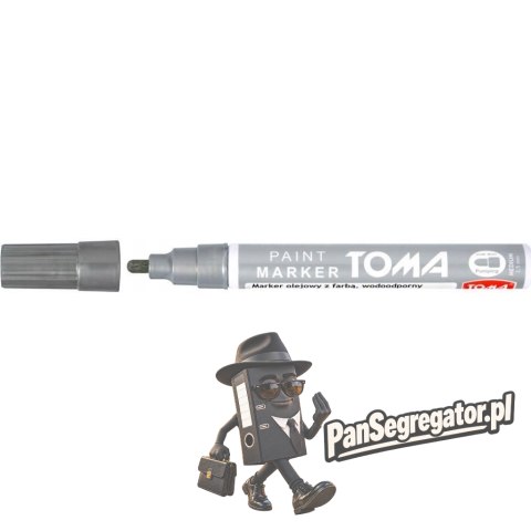 Marker olejowy grubość 2.5mm srebrny TO-440 TOMA
