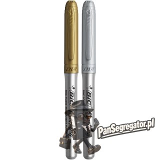 Markery BIC permanentne metaliczne kolory złoty(6szt.) + srebrny(6szt.) 950466