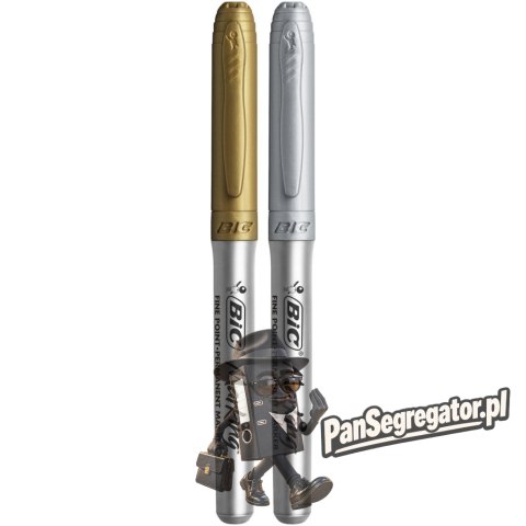 Markery BIC permanentne metaliczne kolory złoty(6szt.) + srebrny(6szt.) 950466