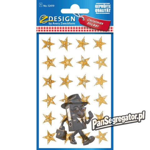 Naklejki Z-Design foliowe - złote gwiazdki 52419 AVERY ZWECKFORM
