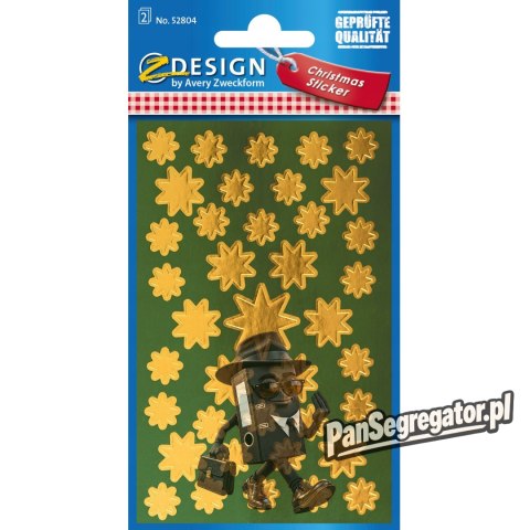 Naklejki Z-Design - złote gwiazdy 52804 AVERY ZWECKFORM