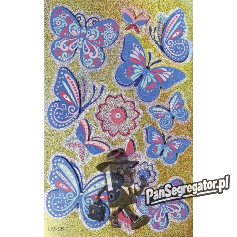 Naklejki foliowo-papierowe 3D MOTYLE 14szt. 486977 TITANUM