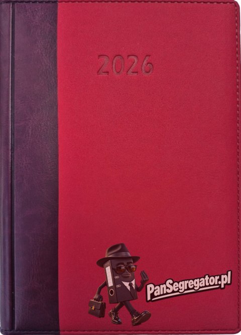 Terminarz A5 dzienny, okładka skóropodobna - szyta - wycinane registry K2 BESKIDY