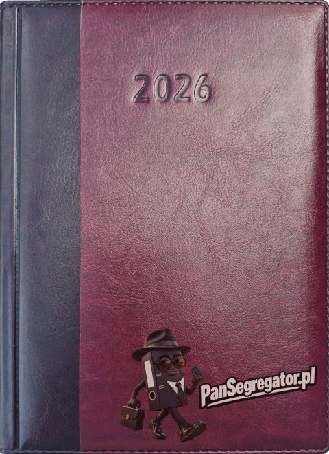 Terminarz A5 dzienny, okładka skóropodobna - szyta - wycinane registry K2 BESKIDY