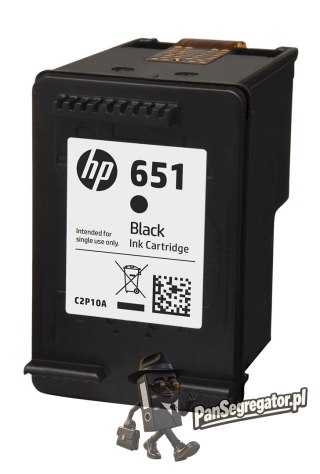 Tusz HP czarny HP 651, HP651=C2P10AE, 600 str.