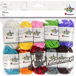 Włóczka 10 kolorów 10x10g 439993 TITANUM