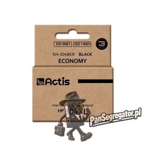 Actis KH-304BKR Tusz (zamiennik HP 304XL N9K08AE; Premium; 20 ml; czarny)
