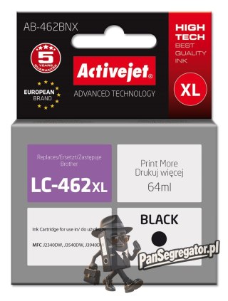 Activejet AB-462BNX Tusz (zamiennik Brother LC-462XLBK; Supreme; 64 ml; czarny).