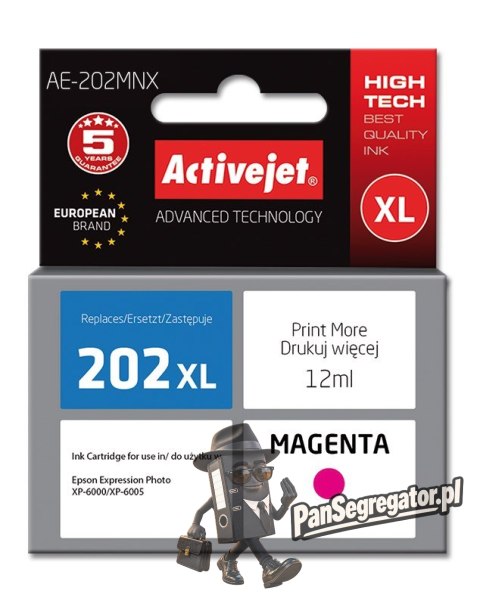 Activejet AE-202MNX Tusz (zamiennik Epson 202XL H34010; Supreme; 12 ml; czerwony)