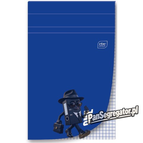 Blok biurowy A5+ 80k kratka 70g z perforacją One Color INTERDRUK