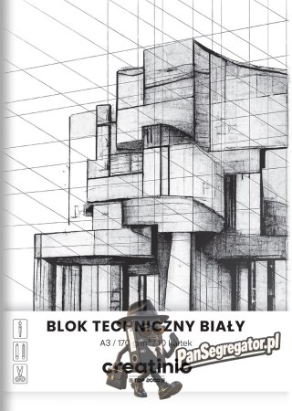 Blok techniczny A3 10k 170g biały CREATINIO 400176668 TOP 2000