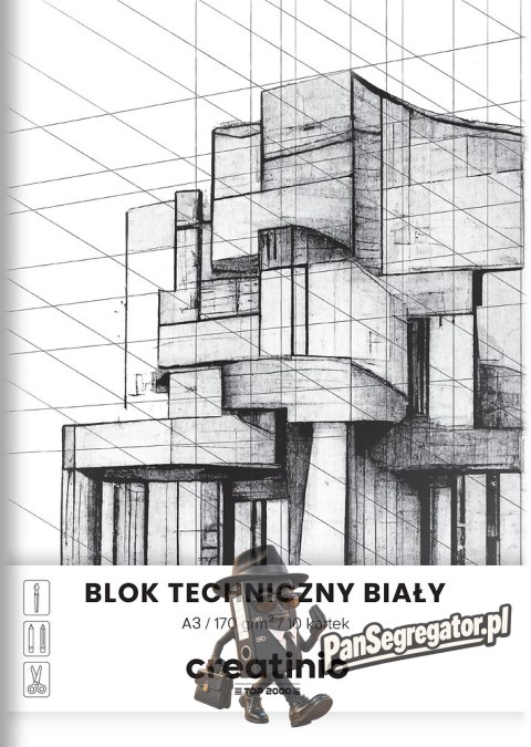 Blok techniczny A3 10k 170g biały CREATINIO 400176668 TOP 2000