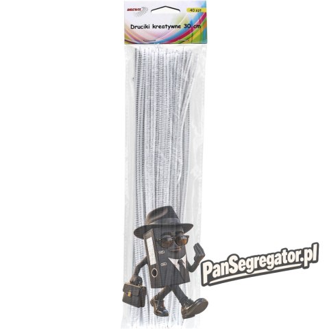 Druciki kreatywne dr11 białe 30cm(40) BREWIS