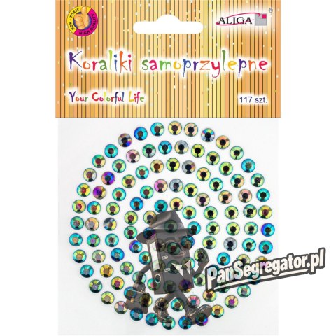 Dżety kryształki samoprzylepne opalizujące 5mm, JET-3034 ALIGA
