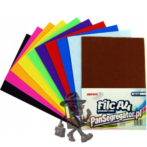 Filc A4 10 kol.(10arkuszy) FC410 1mm BREWIS 680907