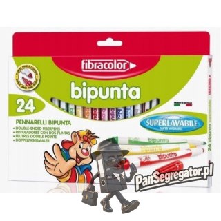 Flamast.DOUBLE POINT 24kolory FIBRACOLOR