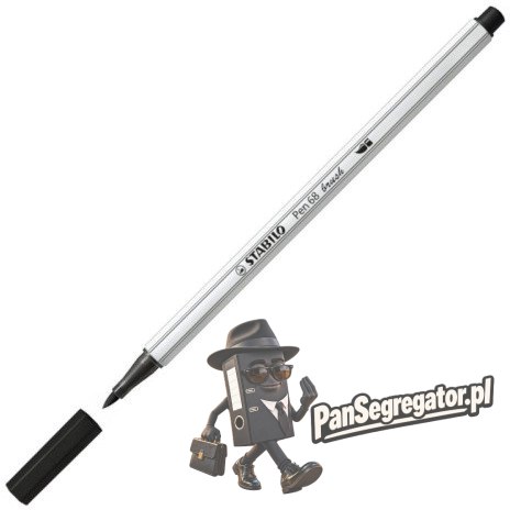 Flamaster STABILO PEN 68 568/46 czarny końcówka pędzelkowa Brush