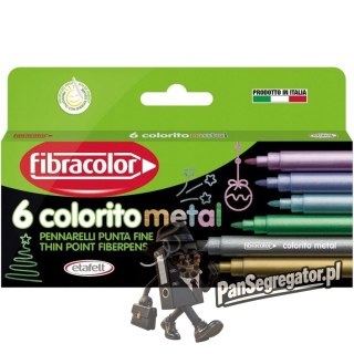 Flamastry metaliczne COLORITO METAL MAX 6kol. FIBRACOLOR