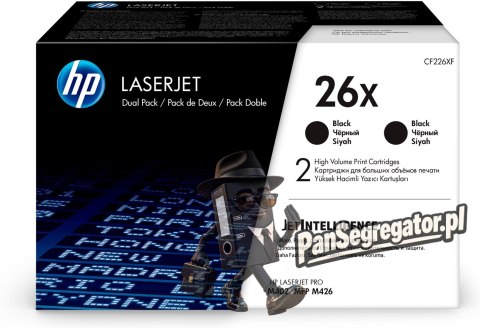 HP 26X - zestaw 2 czarnych, oryginalnych wkładów z tonerem XL
