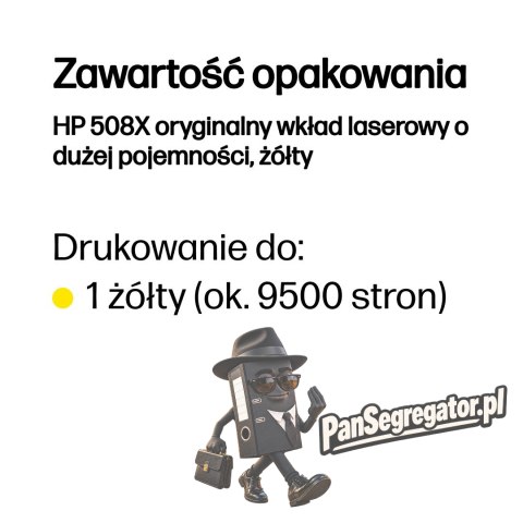 HP 508X oryginalny wkład laserowy o dużej pojemności, żółty