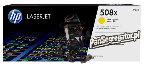 HP 508X oryginalny wkład laserowy o dużej pojemności, żółty