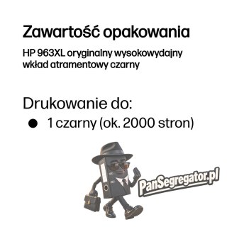 HP 963XL oryginalny wysokowydajny wkład atramentowy czarny