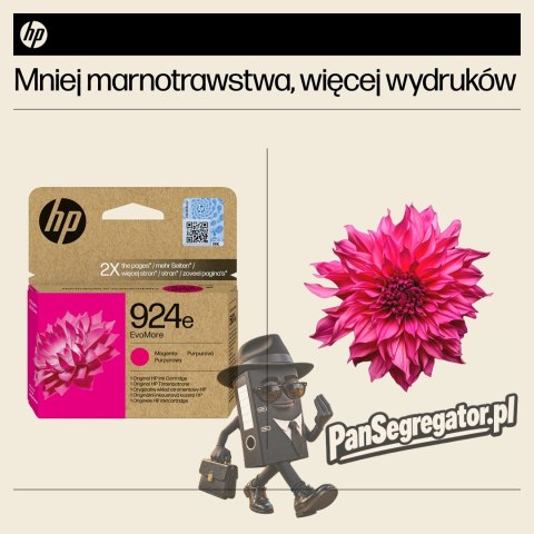 HP Oryginalny purpurowy tusz 924e EvoMore