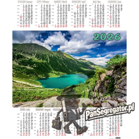 Kalendarz jednoplanszowy P1 MORSKIE OKO BESKIDY
