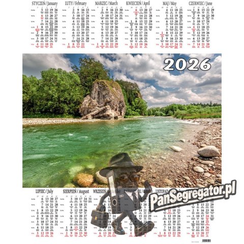 Kalendarz jednoplanszowy P2 PIENINY BESKIDY