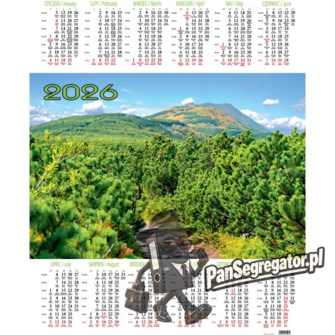 Kalendarz jednoplanszowy P5 BESKIDY