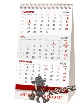 Kalendarz stojący trójdzielny 2027 KB038B Wokół Nas