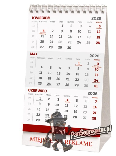 Kalendarz stojący trójdzielny 2027 KB038B Wokół Nas