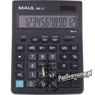 Kalkulator biurkowy BUSINESS MXL12 12-pozycyjny oblicznie podatku czarny 72670/90 ML MAUL