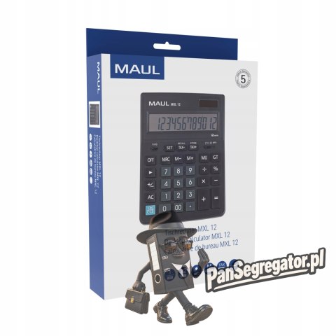 Kalkulator biurkowy BUSINESS MXL12 12-pozycyjny oblicznie podatku czarny 72670/90 ML MAUL